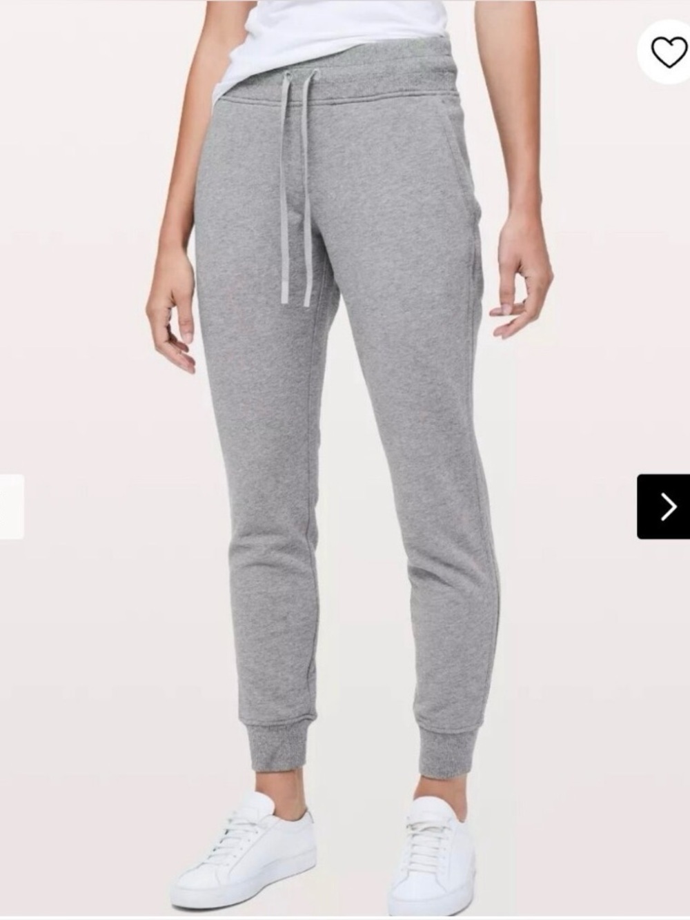 lululemon Warm Down Heather Gray Drawstring Joggers Size 8